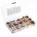 Suleve MXBN5 400Pcs M2 M3 M4 M5 Knurled Brass Round Female Thread Knurled Nuts Round Insert Embedment Nut Assortment Set