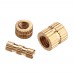 Suleve MXBN5 400Pcs M2 M3 M4 M5 Knurled Brass Round Female Thread Knurled Nuts Round Insert Embedment Nut Assortment Set