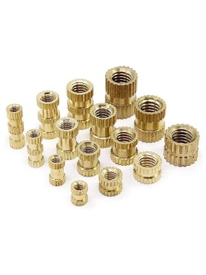 330Pcs Female Thread Knurled Nut M2 M3 M4 M5 Brass Threaded Insert Round Kit