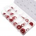 150 600pcs Steel Sealing Washer Assortment Red Flat Ring Washer Gaskets Fitting Gasket