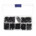 Suleve M2 5NP1 500Pcs M2 5 Nylon Screw Bolt Black Round Cross Screw Hex Nut Spacer Nylon PCB Assortment