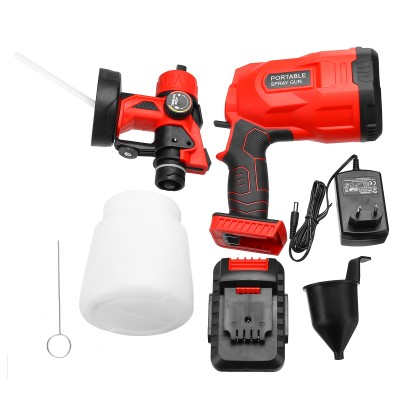 18V Electric Cordless Spray Gun 800ml Household Paint Sprayer High Pressure Flow Control Easy Airbrush