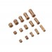 Suleve MXBN3 250pcs M2 M3 M4 Metric Threaded Brass Knurl Round Insert Nut Assortment Set