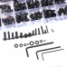 Suleve MXCH12 1220Pcs M2 M3 M4 M5 Carbon Steel Flat Head Countersunk Hex Socket Screw Hex Screw Nuts Assortment Kit