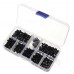 Suleve M2 5NP1 500Pcs M2 5 Nylon Screw Bolt Black Round Cross Screw Hex Nut Spacer Nylon PCB Assortment