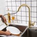 Pull Type Sprinkler Stainless Steel Touch Smart Kitchen Sink Faucet  Colour  Gold