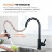 Pull Type Sprinkler Stainless Steel Touch Smart Kitchen Sink Faucet  Colour  Black