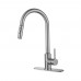 Pull Type Sprinkler Stainless Steel Touch Smart Kitchen Sink Faucet  Colour  Silver