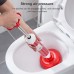 Household Sewer Dredge Toilet Suction Cup Vacuum Powerful Suction Pump  Style  Stainless Steel Rod