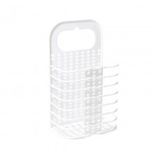 Household Bathroom Wall  Mounted Perforation  Free Folding Dirty Clothes Basket Toy Storage Basket  White