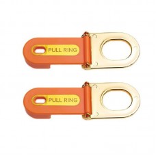 2 PCS Multifunctional Pull Ring Toilet Lid Lifter  Orange