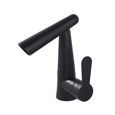 Qylt001 Horn Shape Vanity Faucet  Black