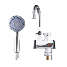 Kitchen Hot and Cold Dual  use Instant Faucets EU Plug  Style  Oblique Screen Type