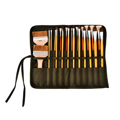 1PCS Canvas Painting Brush Storage Wear  resistant Pen Pouch and Water Chalk Pouch Can Hold 20 brushes Convenient Storage