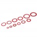 150 600pcs Steel Sealing Washer Assortment Red Flat Ring Washer Gaskets Fitting Gasket