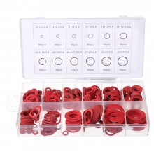 150 600pcs Steel Sealing Washer Assortment Red Flat Ring Washer Gaskets Fitting Gasket