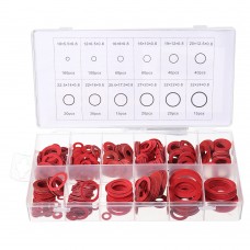 150 600pcs Steel Sealing Washer Assortment Red Flat Ring Washer Gaskets Fitting Gasket