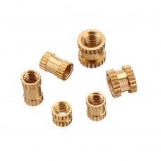 Suleve MXBN1 200Pcs M2 M2 5 M3 Knurled Brass Threaded Insert Nut Female Thread Embedment Nuts Assortment