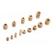 Suleve MXBN5 400Pcs M2 M3 M4 M5 Knurled Brass Round Female Thread Knurled Nuts Round Insert Embedment Nut Assortment Set