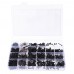 Suleve MXCH12 1220Pcs M2 M3 M4 M5 Carbon Steel Flat Head Countersunk Hex Socket Screw Hex Screw Nuts Assortment Kit